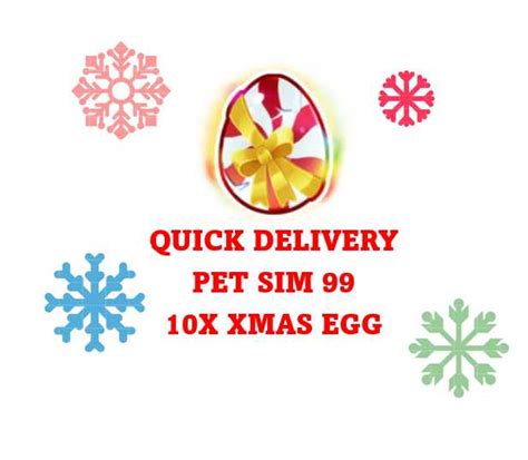 Pet Simulator 99 Pet Sim 99 XMAS Egg x 10 Instant Delivery