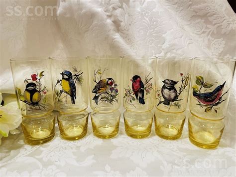 SS.COM Антиквариат - Посуда, Цена 15 €. Комплект стаканов из цветного ...