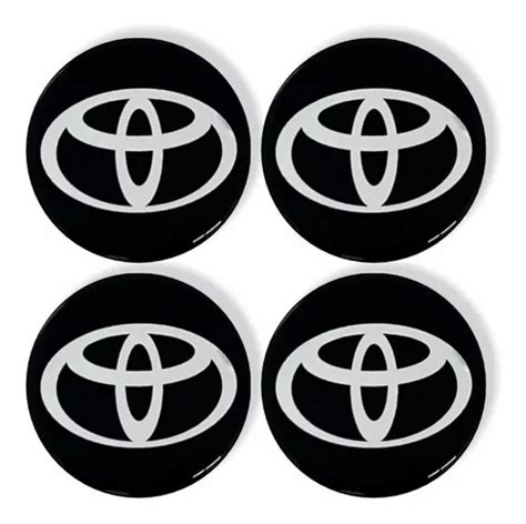 Emblema Adesivo Calota Toyota Resinado Preto 48mm MercadoLivre