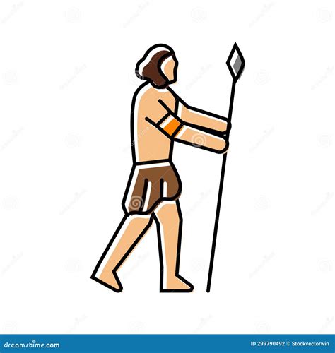 Sapiens Human Evolution Color Icon Illustration Stock Illustration - Illustration of caveman ...