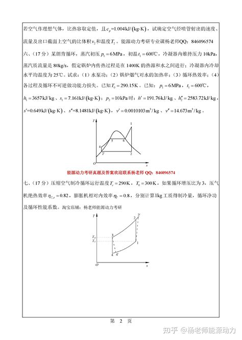 2022年华南理工大学813工程热力学考研真题 知乎