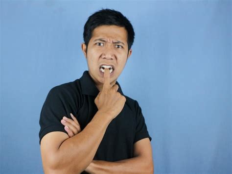 Premium Photo Portrait Of Funny Face Expression Of Asian Man