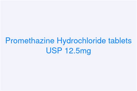 Promethazine Hydrochloride Tablets Usp 125mg