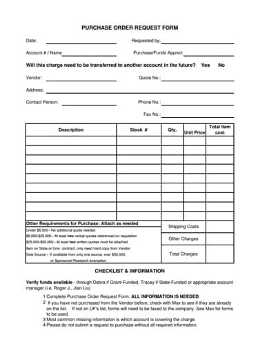 Purchase Order Form