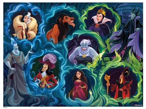 Ceaco Disney Villains Piece Jigsaw Puzzle Disney Villains