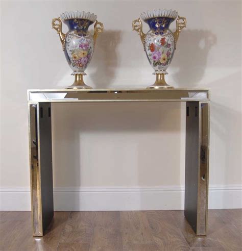 Art Deco Modernist Mirrored Console Table Retro