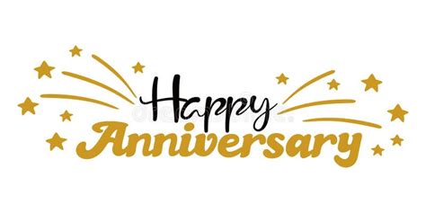 Happy Anniversary Calligraphy Design Stock Vector Illustration Of