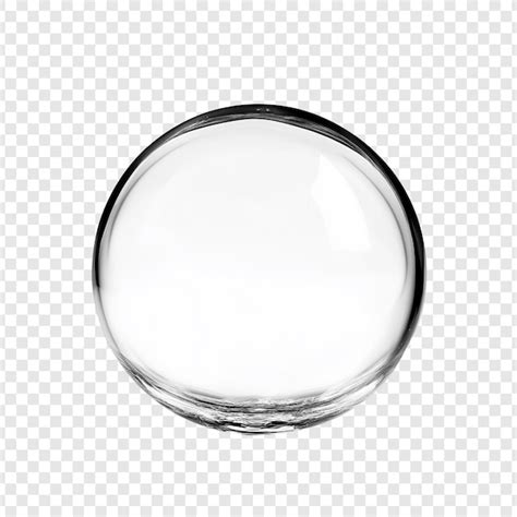 une sphere de verre transparente sur  fond transparent psd gratuite