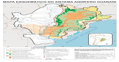 Mapa Esquemático Do Sistema Aqüífero Guarani · Mapa Hidrogeológico Da