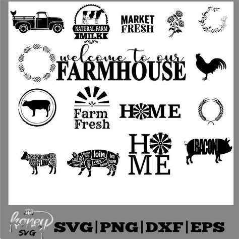 Farm House Svg Files For Silhouettes