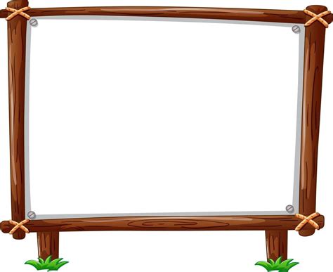 Wooden frame horizontal isolated on white background 2882391 Vector Art at Vecteezy