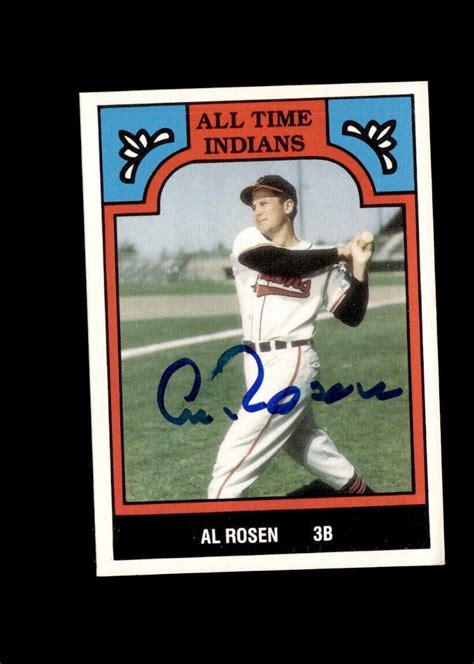 Al Rosen Tcma All Time Cleveland Indians Authentic Autographed