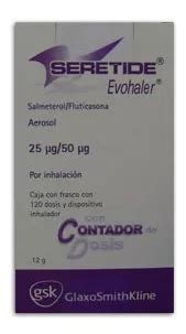 Seretide Evohaler Aerosol 120 Dosis 25 50mcg Meses Sin Intereses