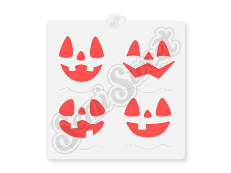 Jack-o'lantern Faces Stencil - Etsy