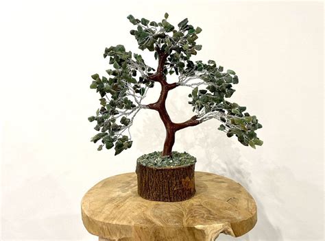 Arbre De Vie En Cristaux Aventurine 25 Cm 500 Pierres Esensmana