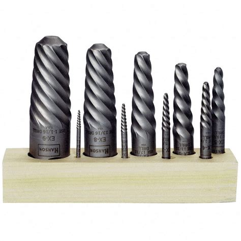 Pc Spiral Screw Extractor Set By Hanson Irwin Aaa Kitts