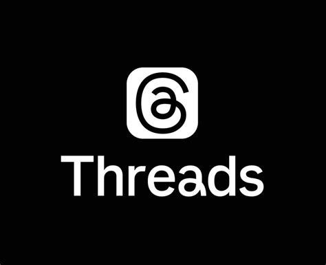 Threads Social Media Logo Symbol White Meta Instagram Design Vector