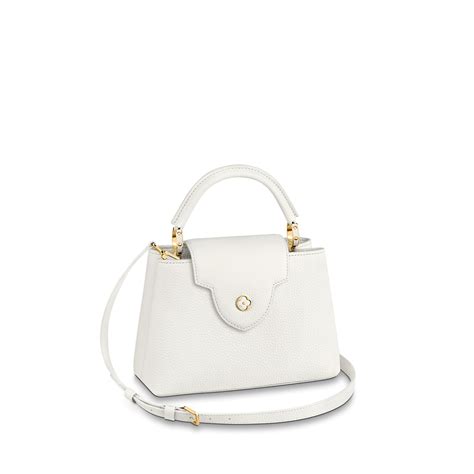 Capucines Bb Bag Luxury Taurillon Leather White Louis Vuitton