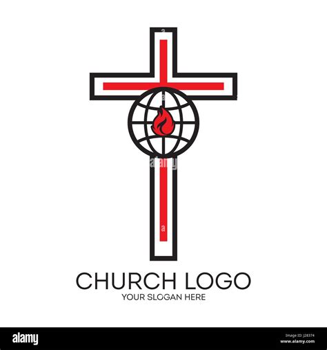 Church Logo The Cross Of The Lord Jesus Christ The Globe And Flame