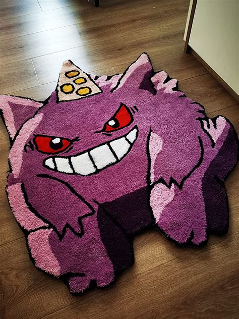 Handmade Pokemon Gengar Rug Tufted Rug