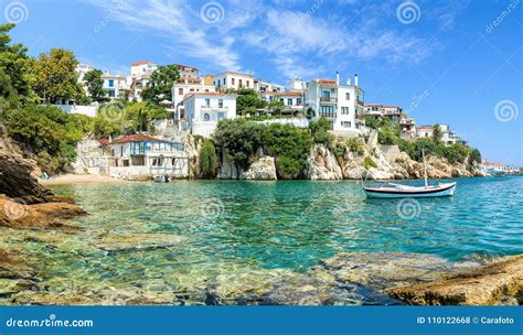 The Old Port Of Skiathos Stock Photo Image Of Greece 110122668