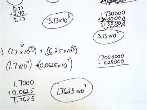 Adv Ch Lesson B Compute With Scientific Notation Addition And