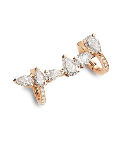 Repossi Serti Sur Vide K Rose Gold Diamond Single Right Ear Cuff