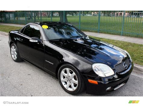 Black 2001 Mercedes Benz Slk 230 Kompressor Roadster Exterior Photo