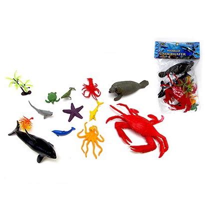 Brinquedo Infantil Kit Fundo Do Mar Animais Diversos Em Promo O