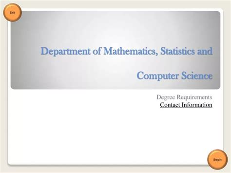 Ppt Department Of Mathematics Statistics And Computer Science