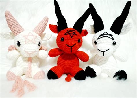 Crochet Baphomet Baphomet Amigurumi Baphomet Plush Stuffed Baphomet