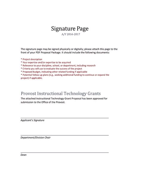 Signature Page Template For Contract