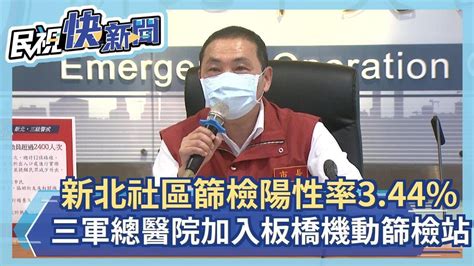 快新聞／新北市社區篩檢站陽性率344 三軍總醫院524起加入板橋機動篩檢站－民視新聞 Youtube