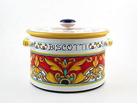 Amazon Hand Painted Italian Ceramic Inch Round Biscotti Cookie