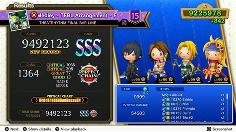 Theatrhythm Final Bar Line FFVII Arrangement Medley Supreme