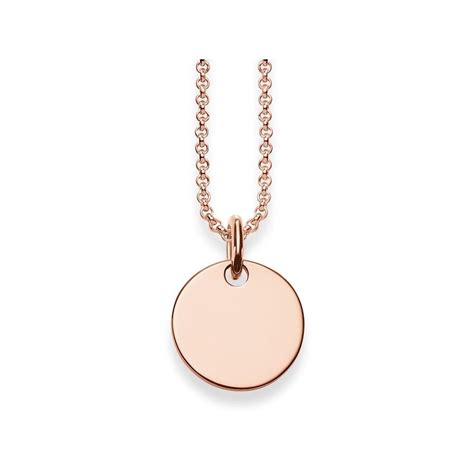 THOMAS SABO ROSE GOLD ON SILVER PLAIN ROUND DISC PENDANT Jewelry From