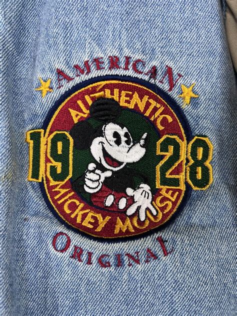 Mavin Vintage Disney Store Mickey Mouse League Denim Varsity