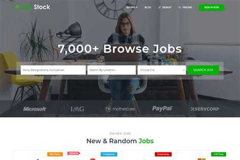 Job Stock - Job Board / Job Posting Website Template Free Download