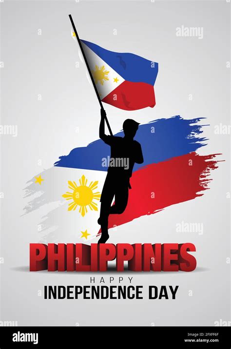 Happy Independence Day Philippines Vector Illustration Of Philippine