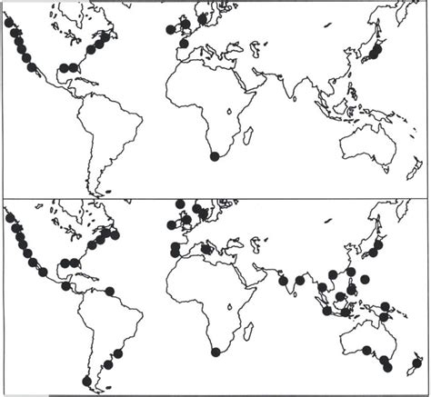 Known Global Distribution Of Paralytic Shellfish Poisoning Psp In