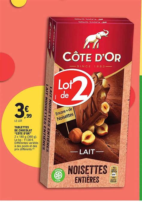 Promo Tablettes De Chocolat côte D or chez E Leclerc iCatalogue fr