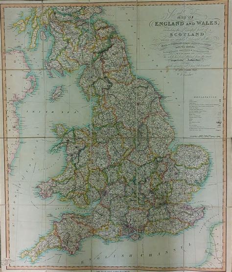 New And Improved Map Of England And Wales Including The Principle Part ...