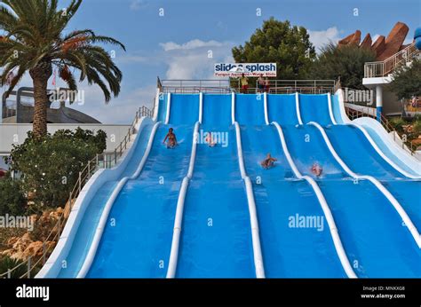 Slide And Splash Water Park In Lagoa Algarve Portugal Stock Photo Alamy