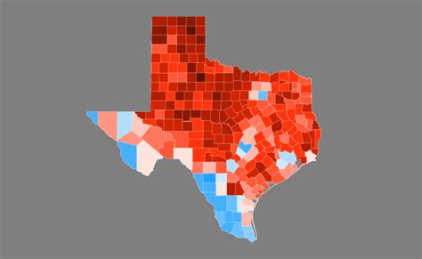 These Are The Reddest And Bluest Counties In Texas Based On Recent