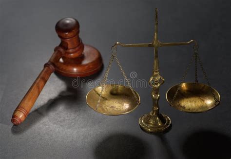 Des Juges En Bois Gavel Et Symbole De La Loi Et De La Justice Sur La