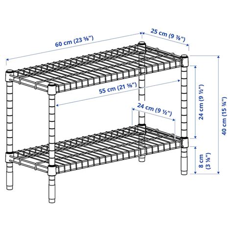 Omar Reol Forzinket 60x25x40 Cm Ikea