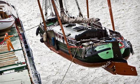 Traditional Dutch Sailing Ship Pulled Harbour Editorial Stock Photo