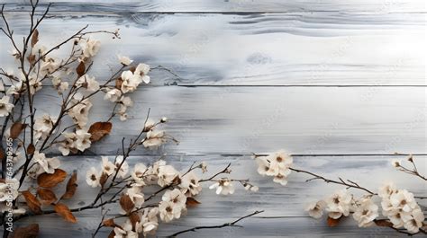 Hojas marrones y verdes sobre una tabla de madera blanca, en el estilo de texturas multicapa ...