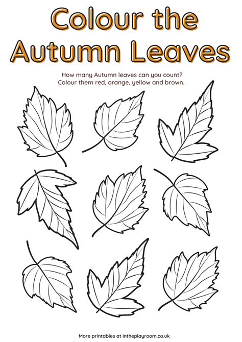 Free Autumn Printables Autumn Leaf Coloring Cutting And Sticking Fall