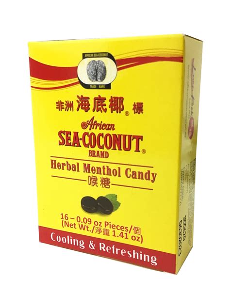 African Sea Coconut Brand Cooling And Refreshing Herbal Menthol Candy 非洲